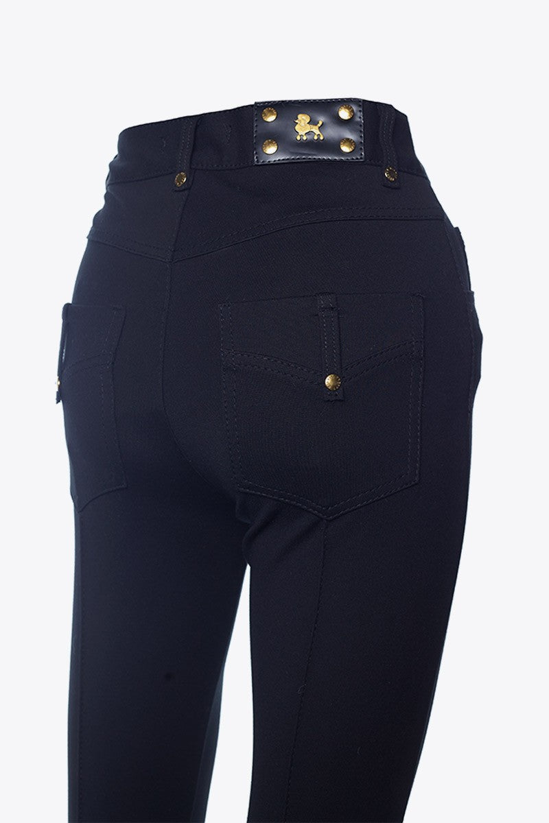 BLACK 5-POCKET PANTS