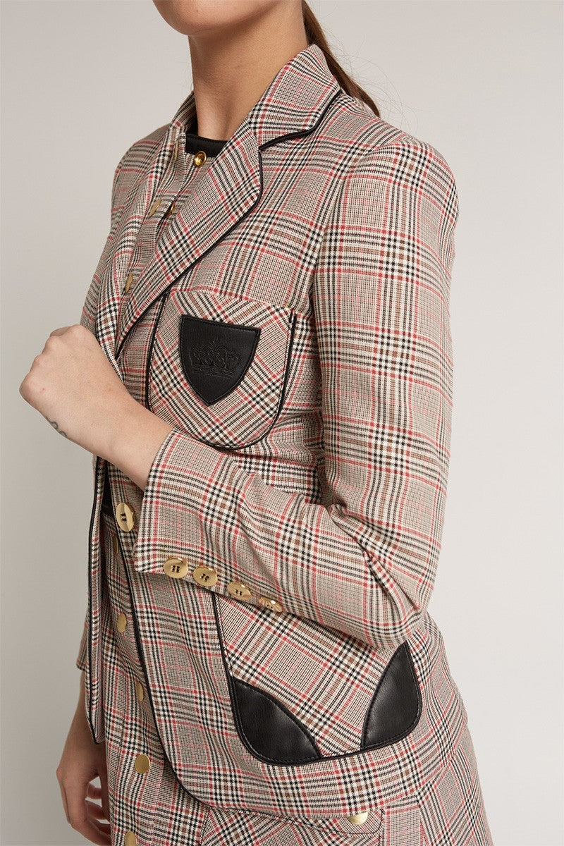 BLAZER CUADRO ROSA