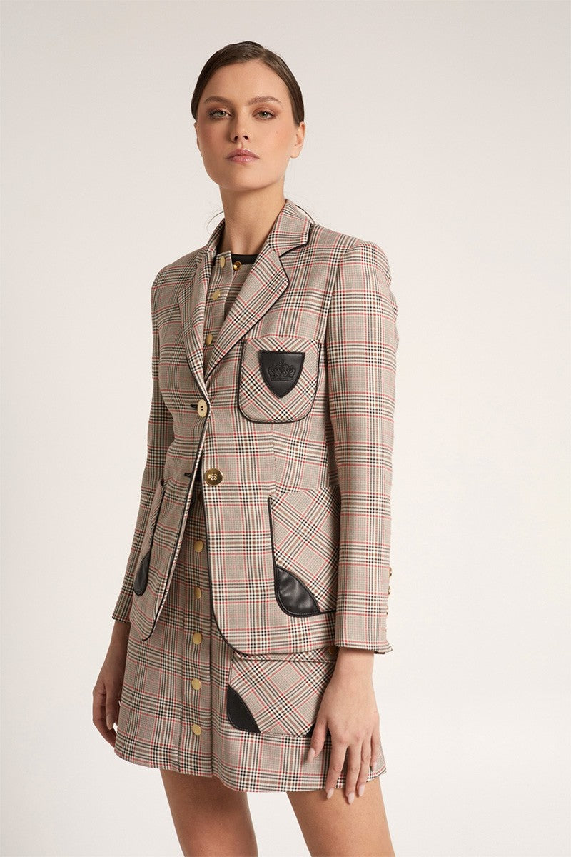 BLAZER CUADRO ROSA
