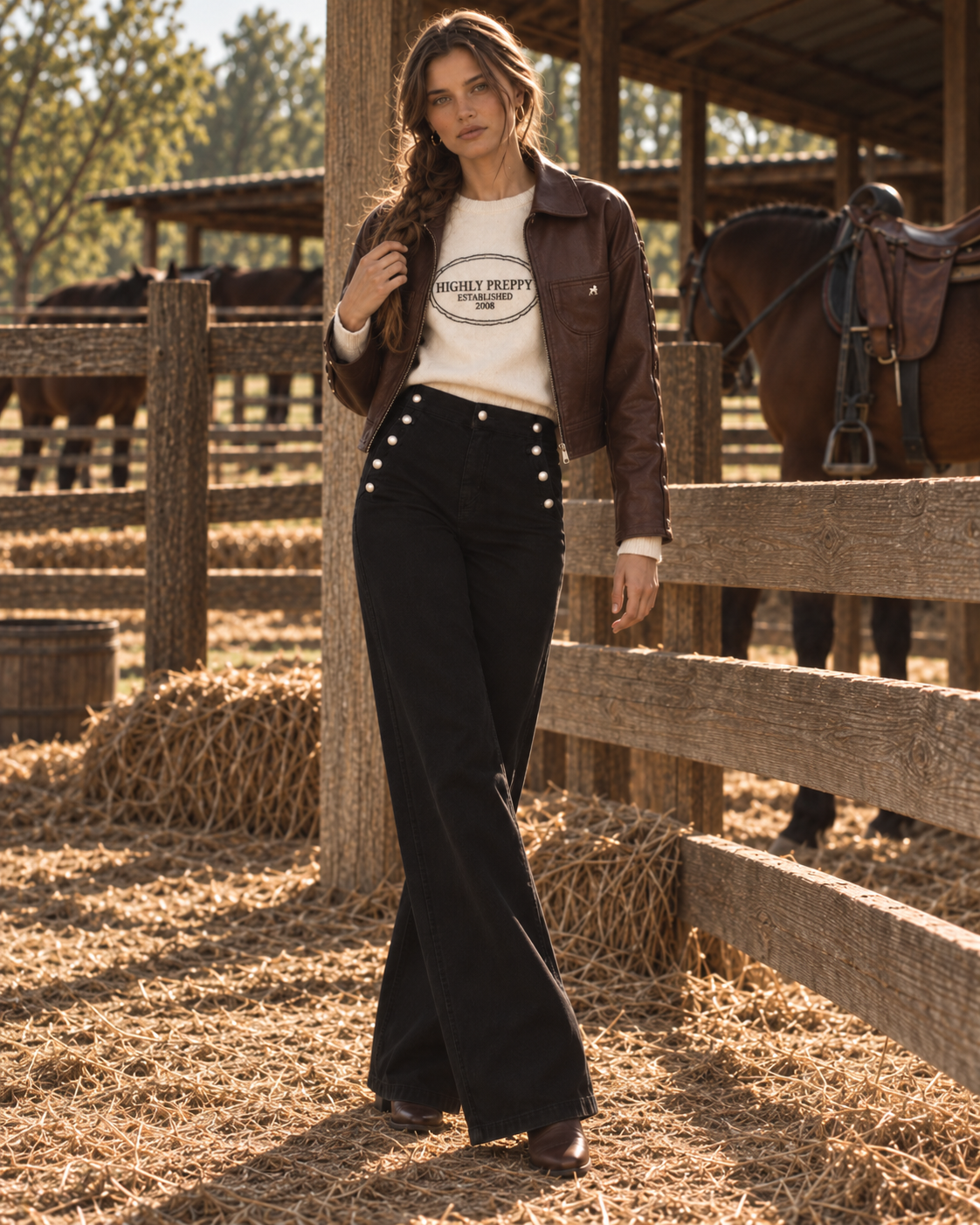 JEANS MOM FIT NEGROS